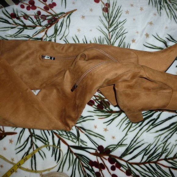 Sale- Stylish Tall Faux Suede Pointed Toe Over-The-Knee Boots sz 42EU/11US - Picture 1 of 11
